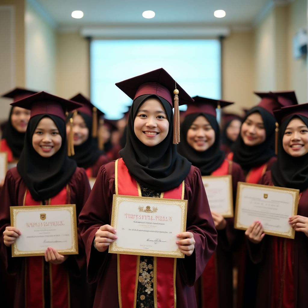 Graduation ceremony celebration